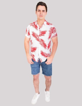 Camisa casual Buffalo Jeans David Bitton manga corta para hombre