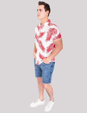 Camisa casual Buffalo Jeans David Bitton manga corta para hombre