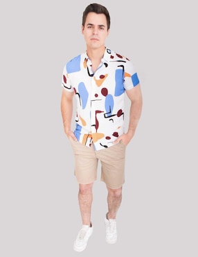 Camisa casual Buffalo Jeans David Bitton manga corta para hombre