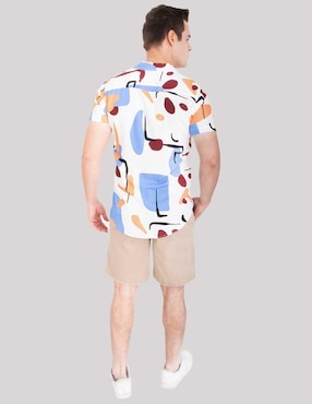 Camisa casual Buffalo Jeans David Bitton manga corta para hombre