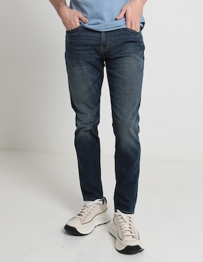 Jeans Slim Hollister Deslavado Para Hombre