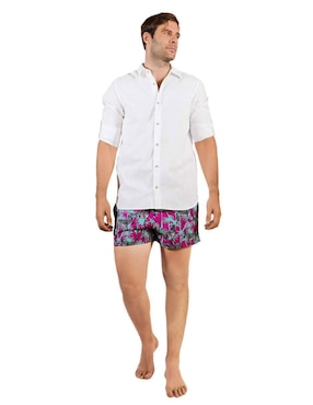 Camisa playa Ocean Slave de lino manga larga para hombre