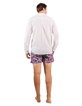 Camisa playa Ocean Slave de lino manga larga para hombre