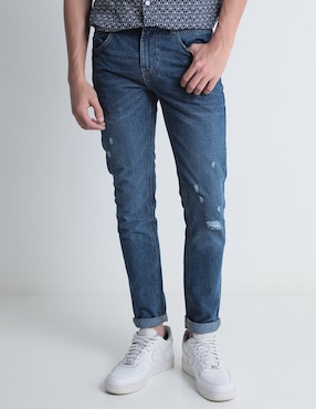 Jeans Slim That's It Lavado Obscuro Para Hombre