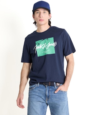 Playera Jack & Jones Cuello Redondo Para Hombre