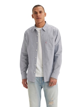 Camisa Casual Levi's De Algodón Manga Larga Para Hombre