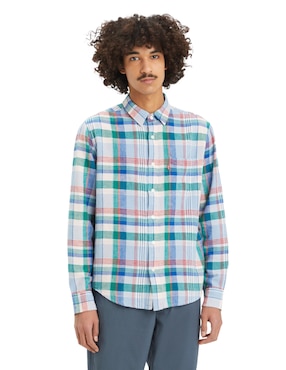 Camisa Casual Levi's De Lino Manga Larga Para Hombre