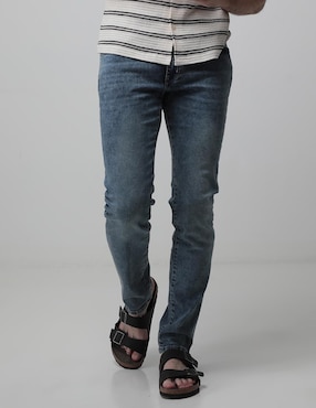 Jeans Slim That's It Deslavado Para Hombre