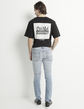 Jeans skinny American Eagle deslavado para hombre