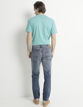 Jeans straight American Eagle lavado stone wash para hombre
