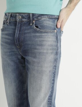 Jeans straight American Eagle lavado stone wash para hombre