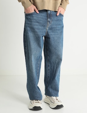 Jeans Baggy American Eagle Manuel Turizo Lavado Obscuro Para Hombre