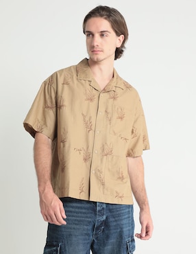 Camisa Casual American Eagle De Algodón Manga Corta Para Hombre