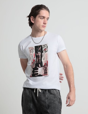 Playera Tee Bar Basquiat Cuello Redondo Para Hombre