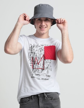 Playera Tee Bar Basquiat Cuello Redondo Para Hombre