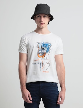 Playera Tee Bar Basquiat Cuello Redondo Para Hombre