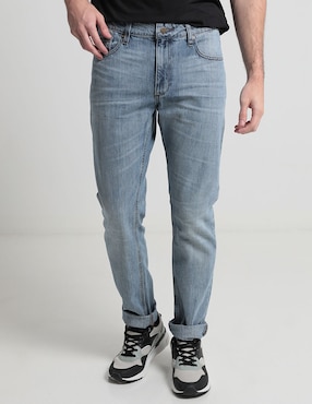 Jeans Straight That's It Deslavado Para Hombre