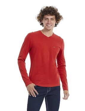 Playera Buffalo Jeans David Bitton cuello v para hombre