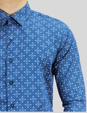 Camisa de vestir Barabas de algodón manga larga para hombre