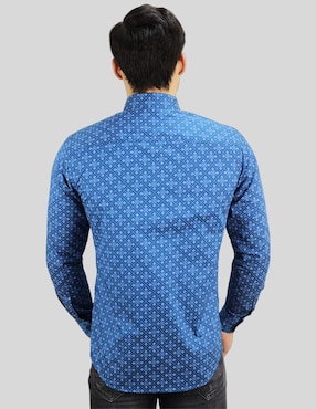 Camisa de vestir Barabas de algodón manga larga para hombre
