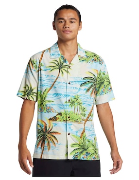 Camisa Playa Quiksilver De Algodón Manga Corta Para Hombre