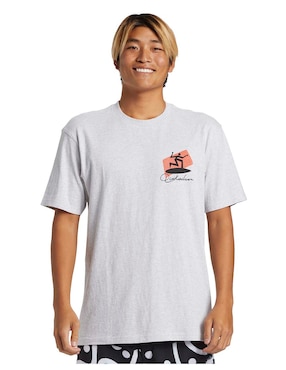 Playera Quiksilver Surfer Moe Cuello Redondo Para Hombre