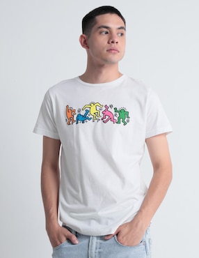 Playera Keith Harring Cuello Redondo Para Hombre