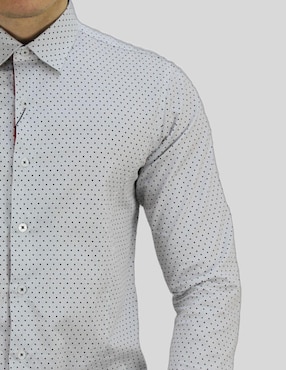 Camisa de vestir Barabas de algodón manga larga para hombre
