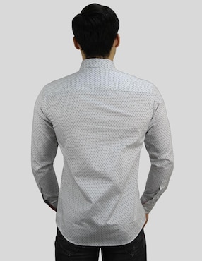 Camisa de vestir Barabas de algodón manga larga para hombre