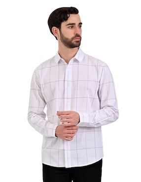 Camisa Casual Supply De Algodón Manga Larga Para Hombre