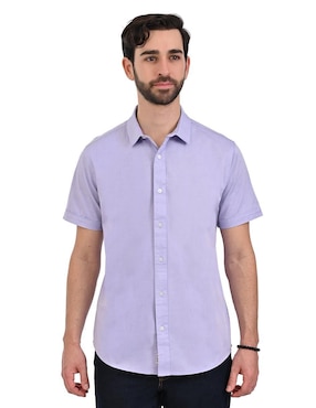 Camisa Casual Supply De Algodón Manga Corta Para Hombre