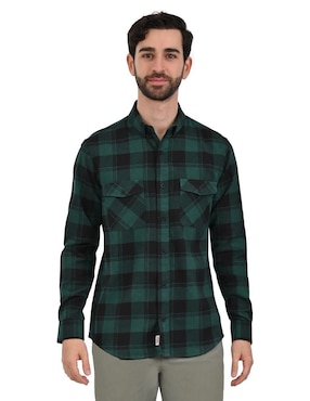 Camisa Casual Supply Manga Larga Para Hombre