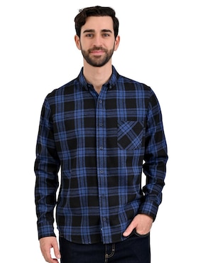 Camisa Casual Supply Manga Larga Para Hombre