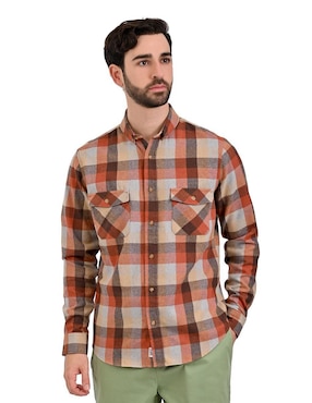 Camisa Casual Supply Manga Larga Para Hombre