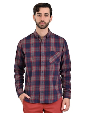 Camisa Casual Supply Manga Larga Para Hombre