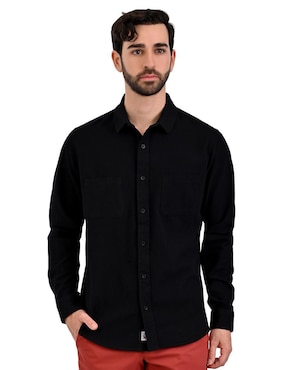 Camisa Casual Supply De Algodón Manga Larga Para Hombre