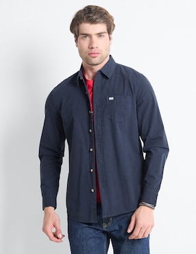 Camisa Casual GUESS Jeans De Algodón Manga Larga Para Hombre