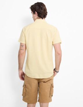 Camisa casual That's It de lino manga corta para hombre