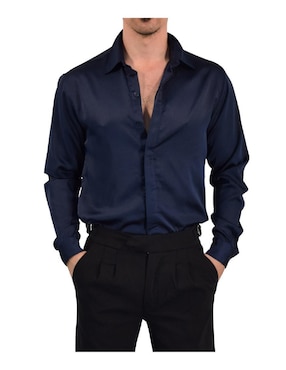 Camisa Casual John Leopard Manga Larga Para Hombre