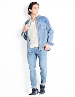 Sobrecamisa casual That's It de algodón manga larga para hombre