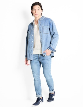 Sobrecamisa casual That's It de algodón manga larga para hombre