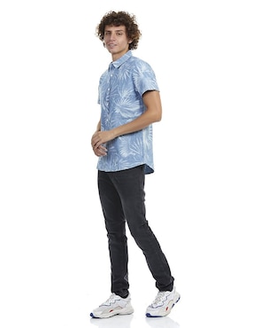 Camisa casual Buffalo Jeans David Bitton de algodón manga corta para hombre
