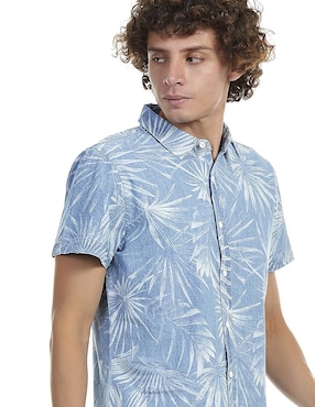 Camisa casual Buffalo Jeans David Bitton de algodón manga corta para hombre