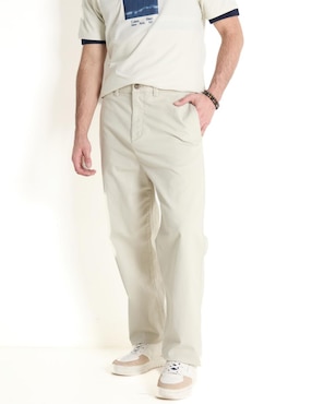 Pantalón Straight Calvin Klein De Algodón Para Hombre