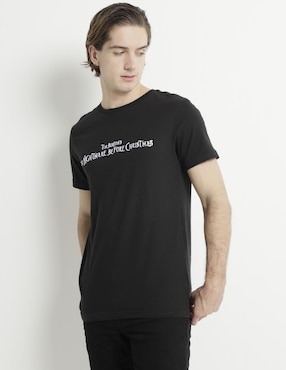 Playera El Extraño Mundo De Jack Tim Burton Cuello Redondo Para Hombre