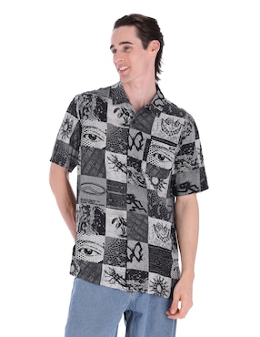 Camisa Casual Vans Manga Corta Para Hombre