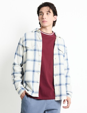 Camisa Casual American Eagle De Algodón Manga Larga Para Hombre