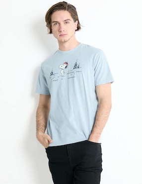 Playera Navideña American Eagle Snoopy Cuello Redondo Para Hombre