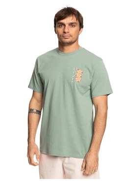 Playera Quiksilver Hibiscus Stack SS Cuello Redondo Para Hombre