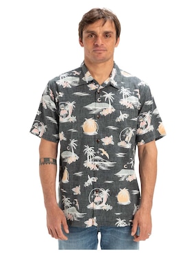 Camisa Playa Quiksilver Manga Corta Para Hombre